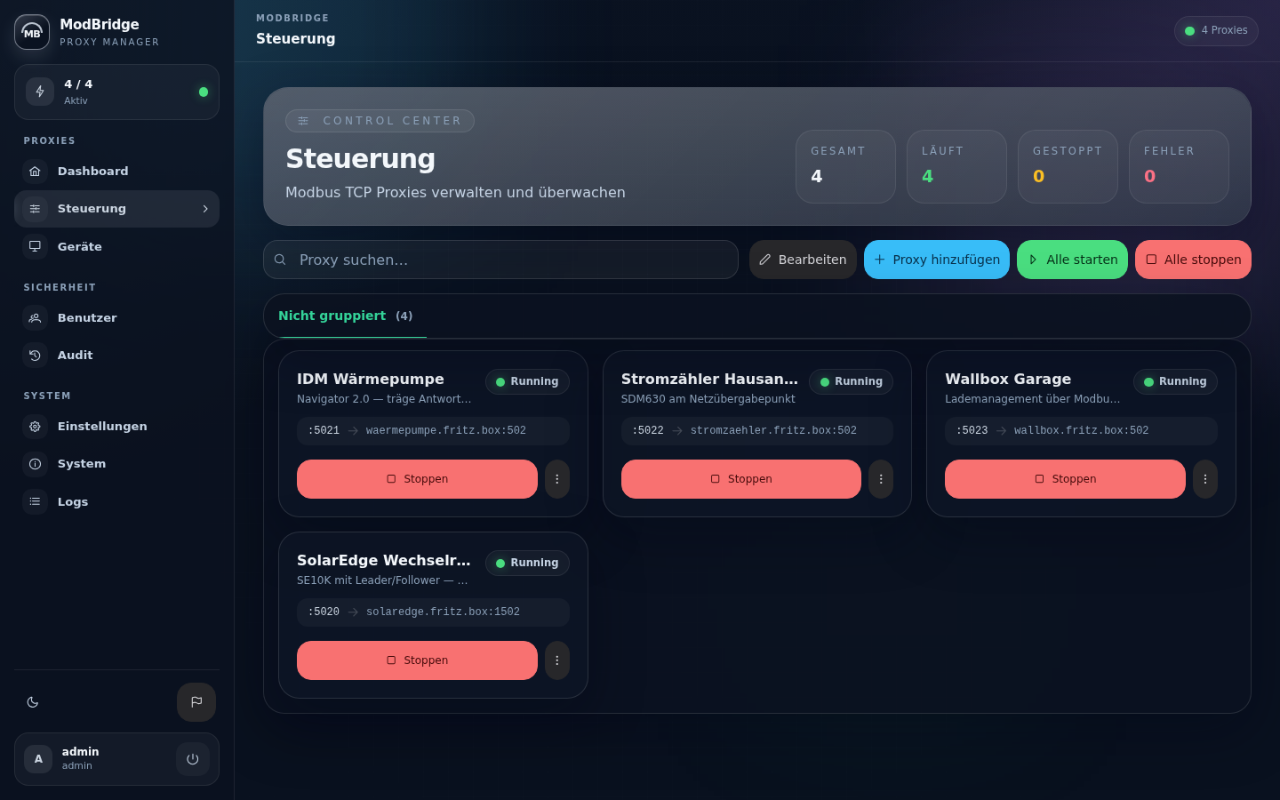 Control in the dark theme